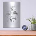 'Line Clematis' by Chris Paschke – Metal Wall Art, 12x16 room view