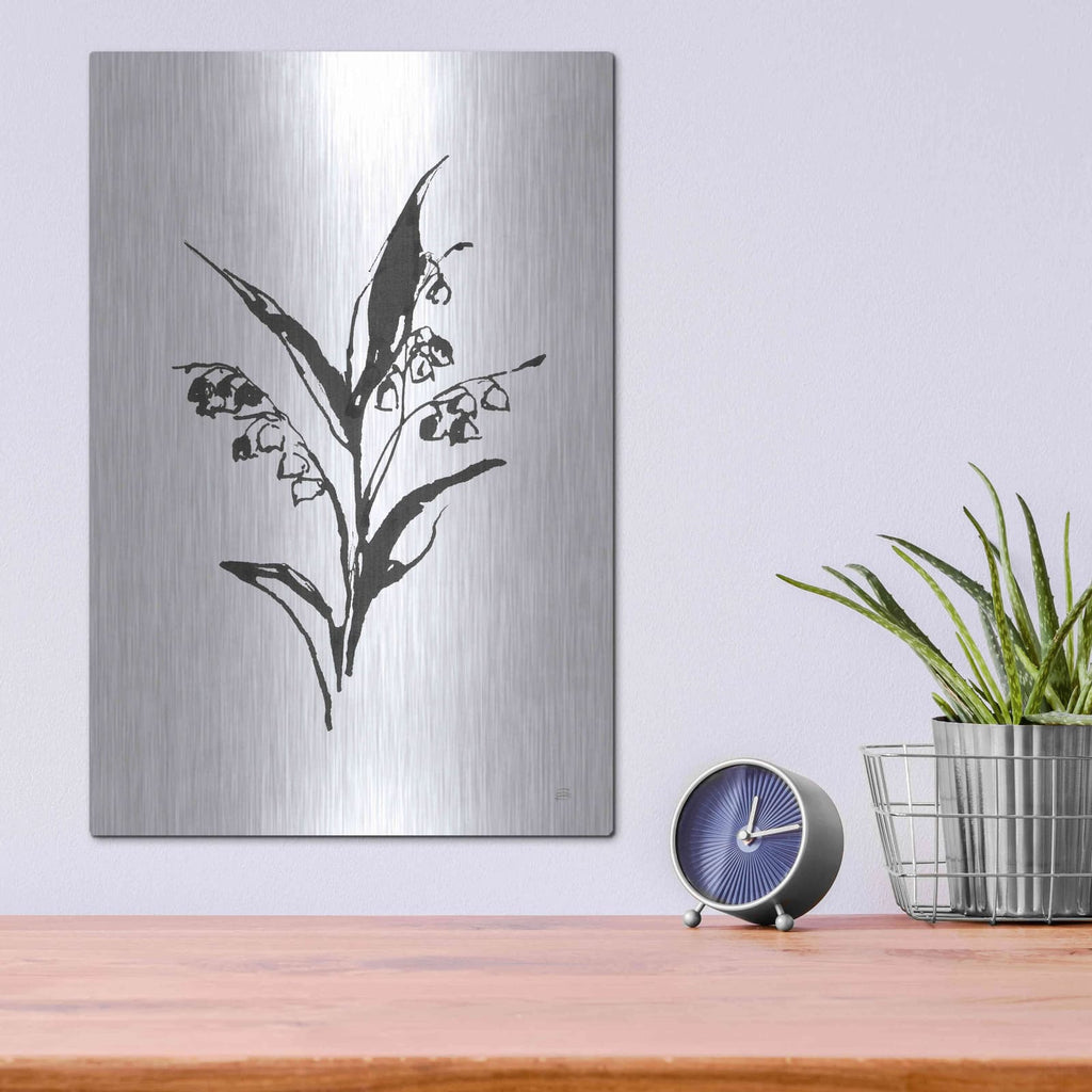 'Line Lily of the Valley I' by Chris Paschke – Metal Wall Art, 12x16 room view