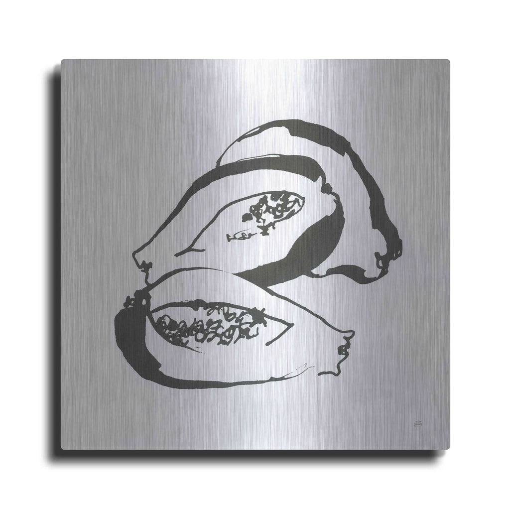 'Papaya BW' by Chris Paschke – Metal Wall Art
