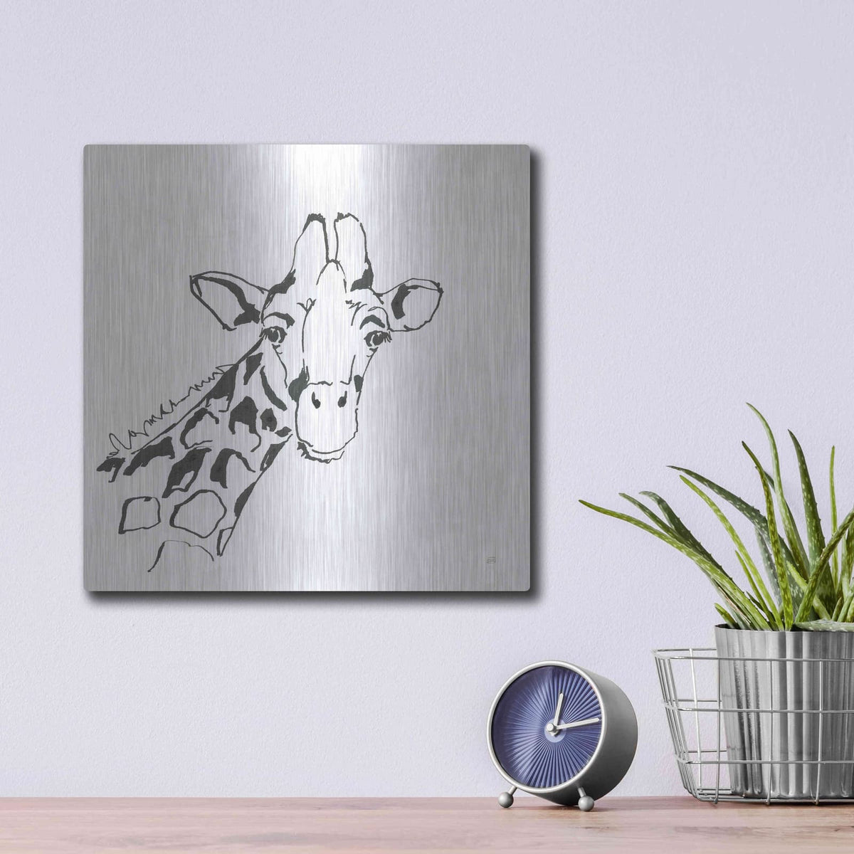 'African Animals I' by Chris Paschke – Metal Wall Art, 12x12 room view