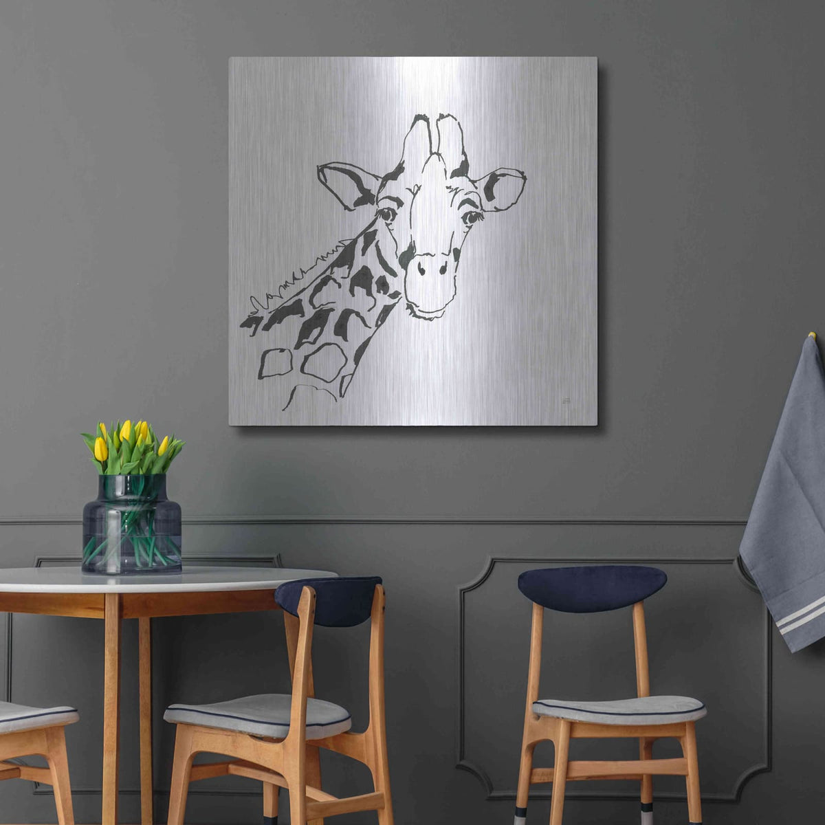 'African Animals I' by Chris Paschke – Metal Wall Art, 36x36 room view