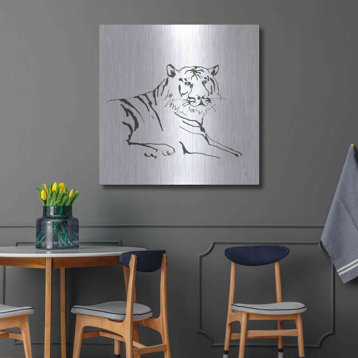 'African Animals III' by Chris Paschke – Metal Wall Art, 36x36 room view
