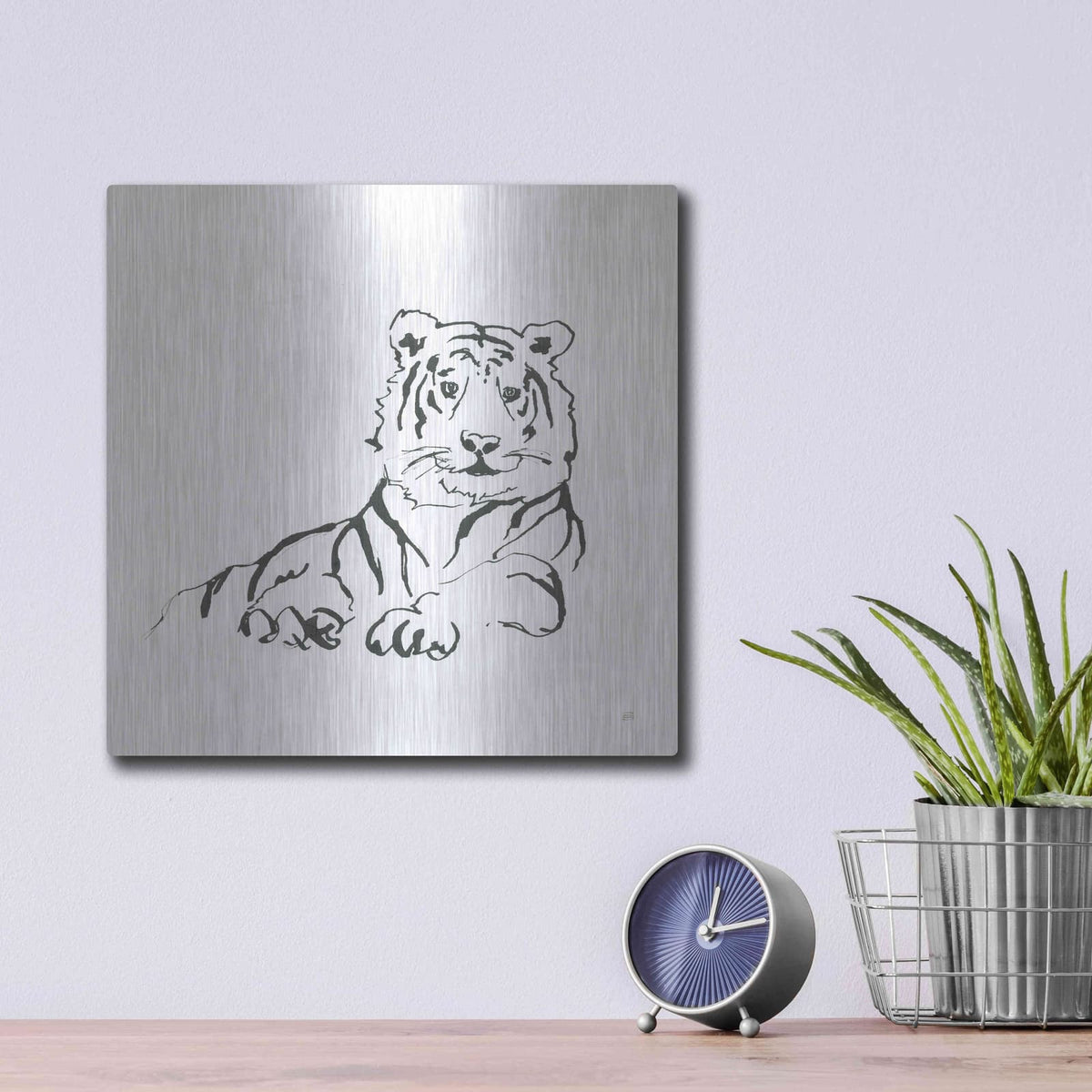 'African Animals IV' by Chris Paschke – Metal Wall Art, 12x12 room view