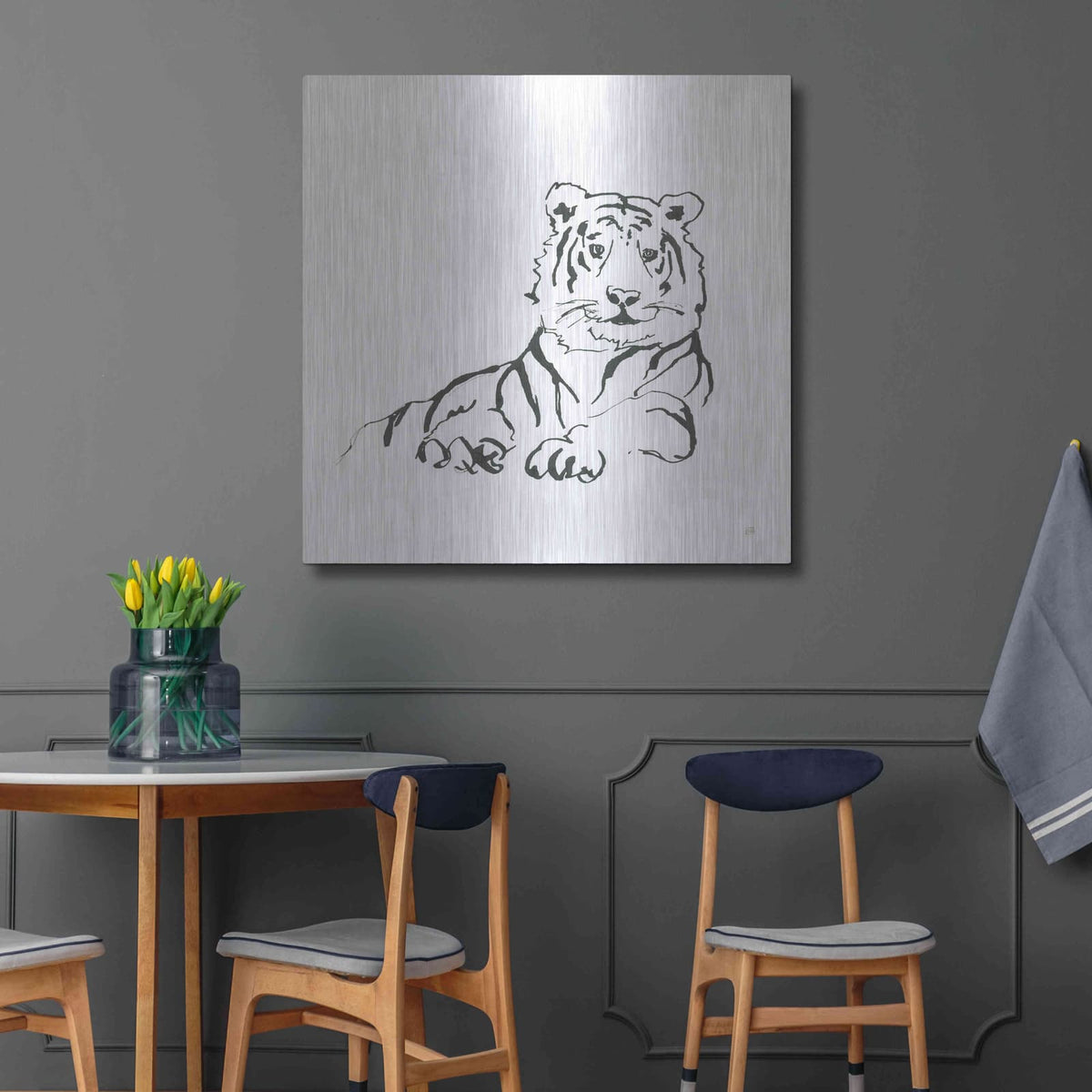 'African Animals IV' by Chris Paschke – Metal Wall Art, 36x36 room view