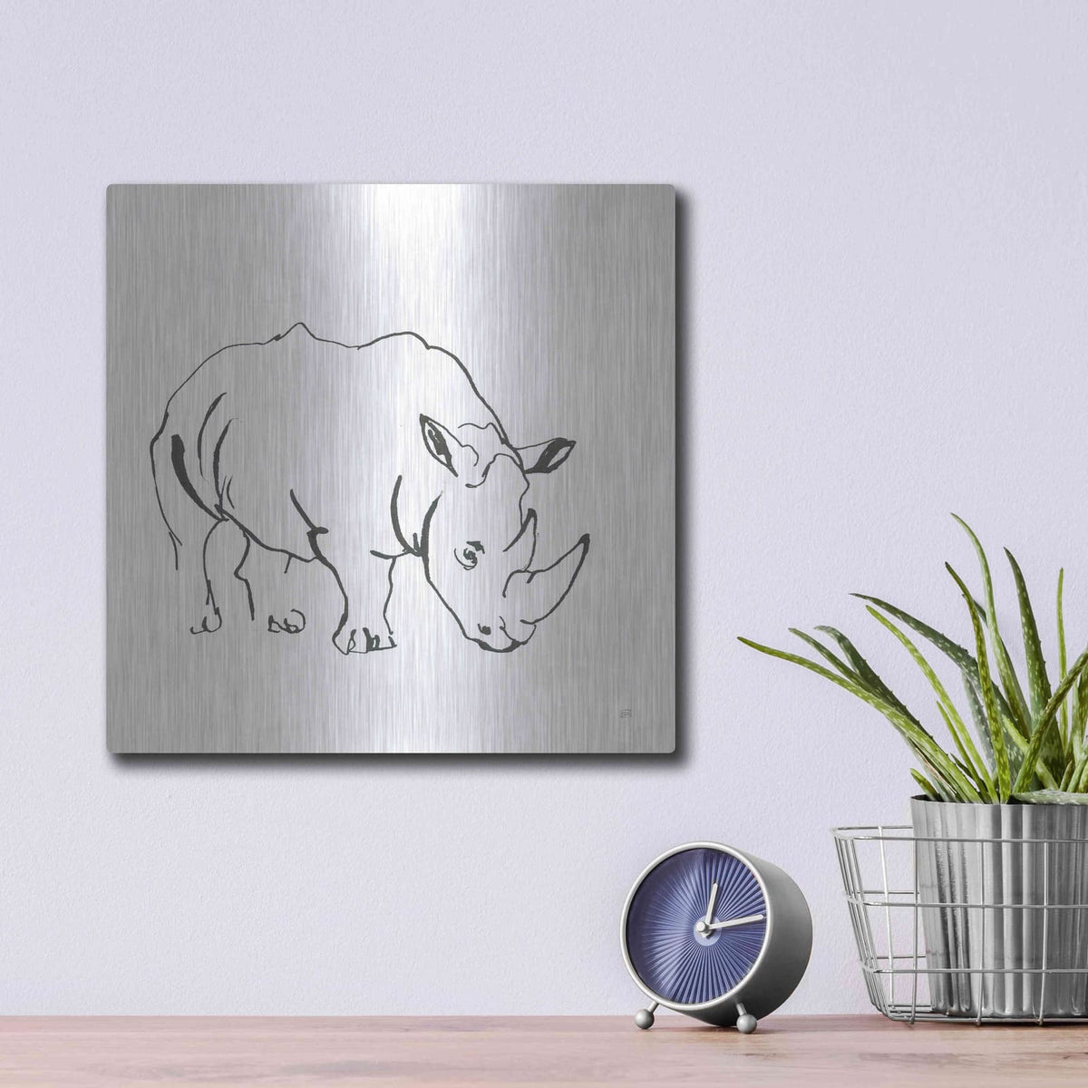 'African Animals V' by Chris Paschke – Metal Wall Art, 12x12 room view