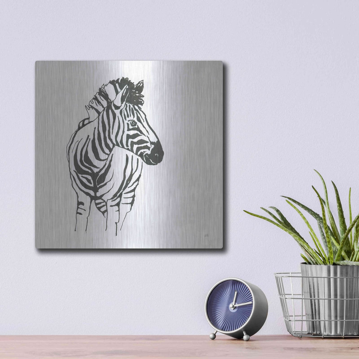 'African Animals VIII' by Chris Paschke – Metal Wall Art, 12x12 room view