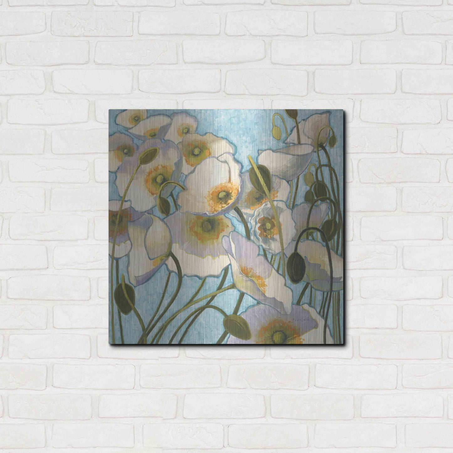 Luxe Metal Art 'Chantilly' by Shirley Novak, Metal Wall Art,24x24