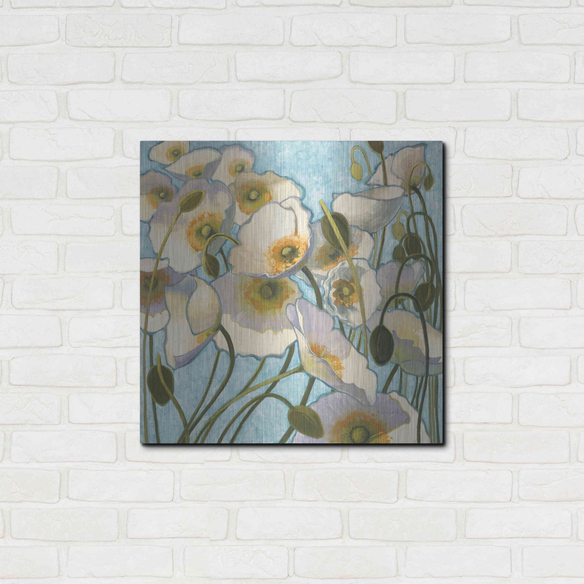 Luxe Metal Art 'Chantilly' by Shirley Novak, Metal Wall Art,24x24