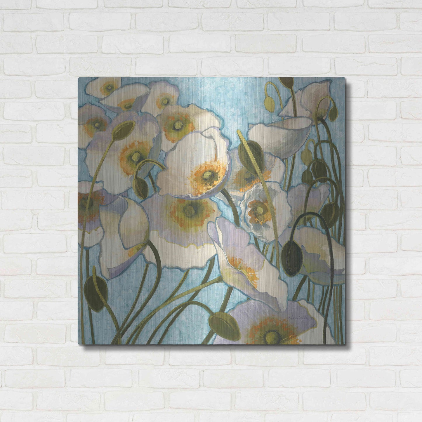 Luxe Metal Art 'Chantilly' by Shirley Novak, Metal Wall Art,36x36