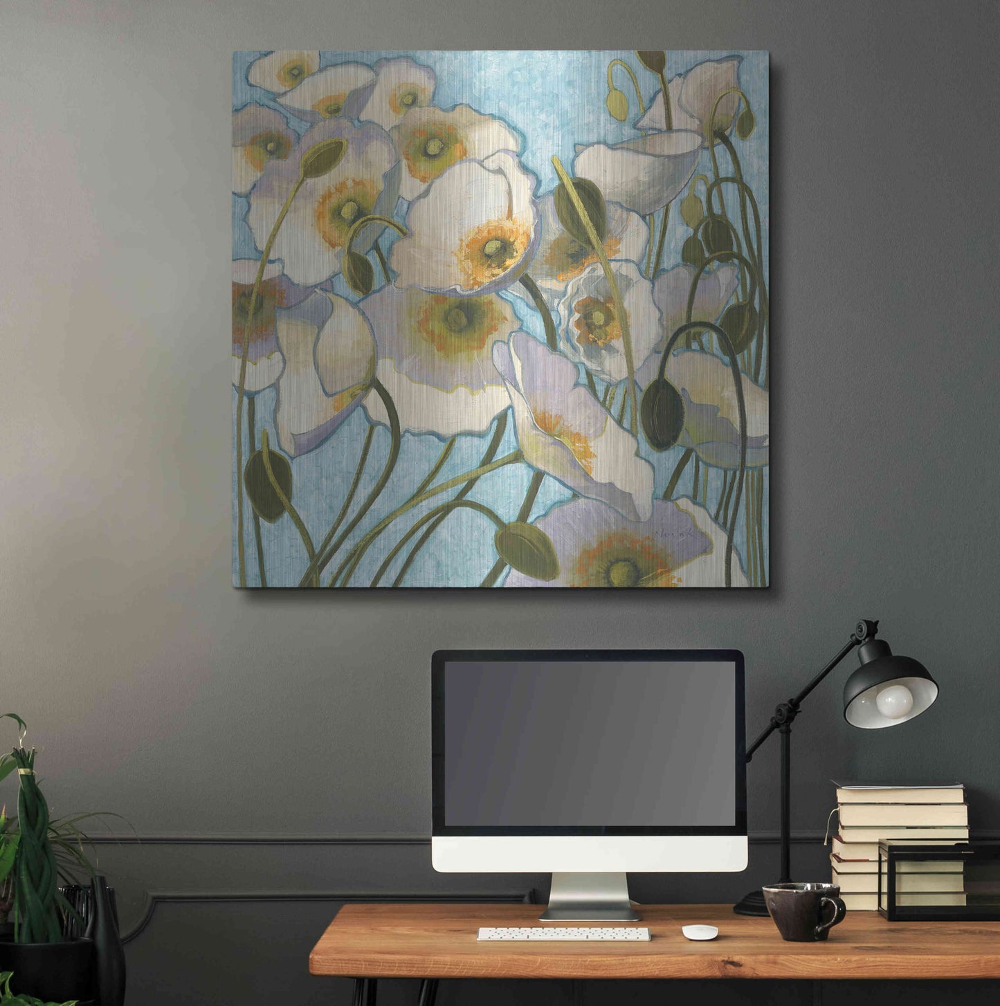 Luxe Metal Art 'Chantilly' by Shirley Novak, Metal Wall Art,36x36