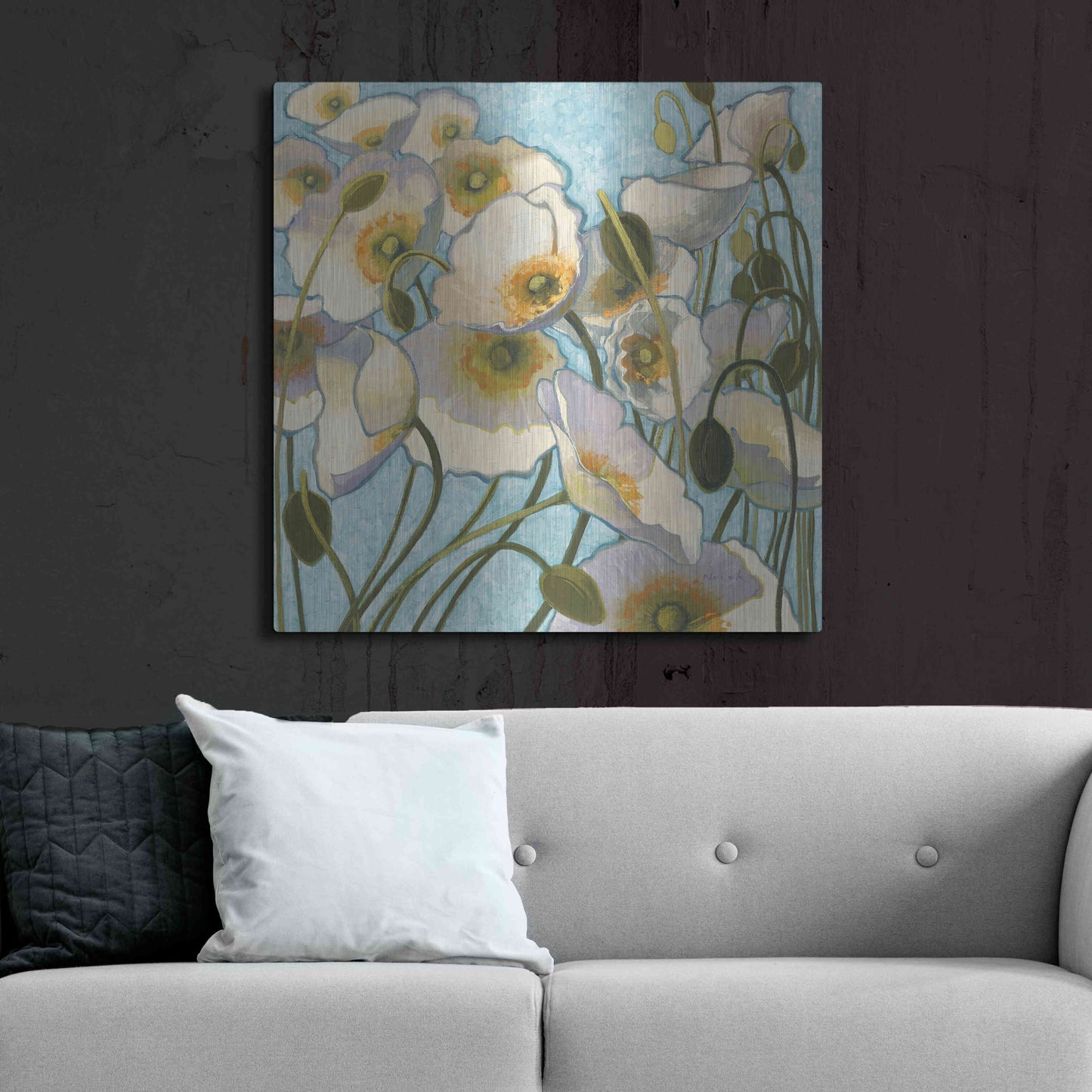 Luxe Metal Art 'Chantilly' by Shirley Novak, Metal Wall Art,36x36