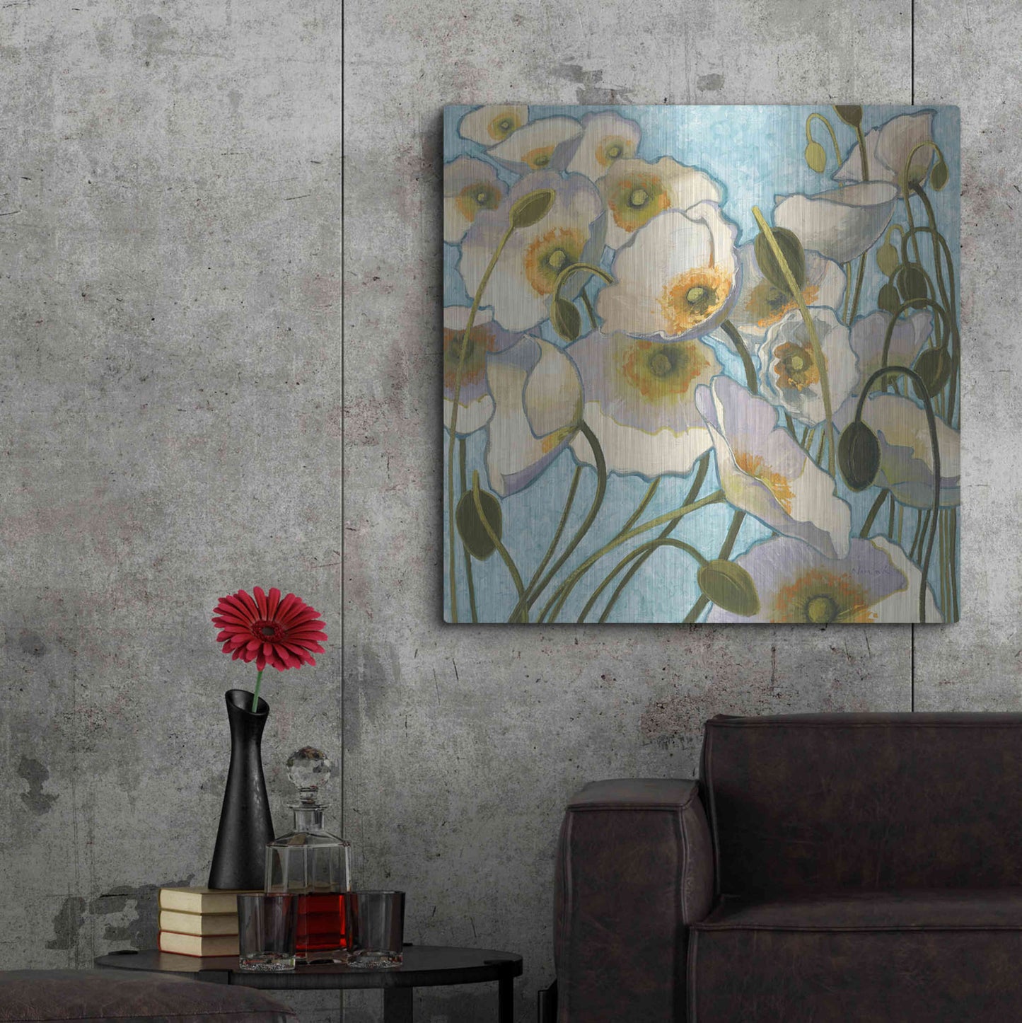 Luxe Metal Art 'Chantilly' by Shirley Novak, Metal Wall Art,36x36