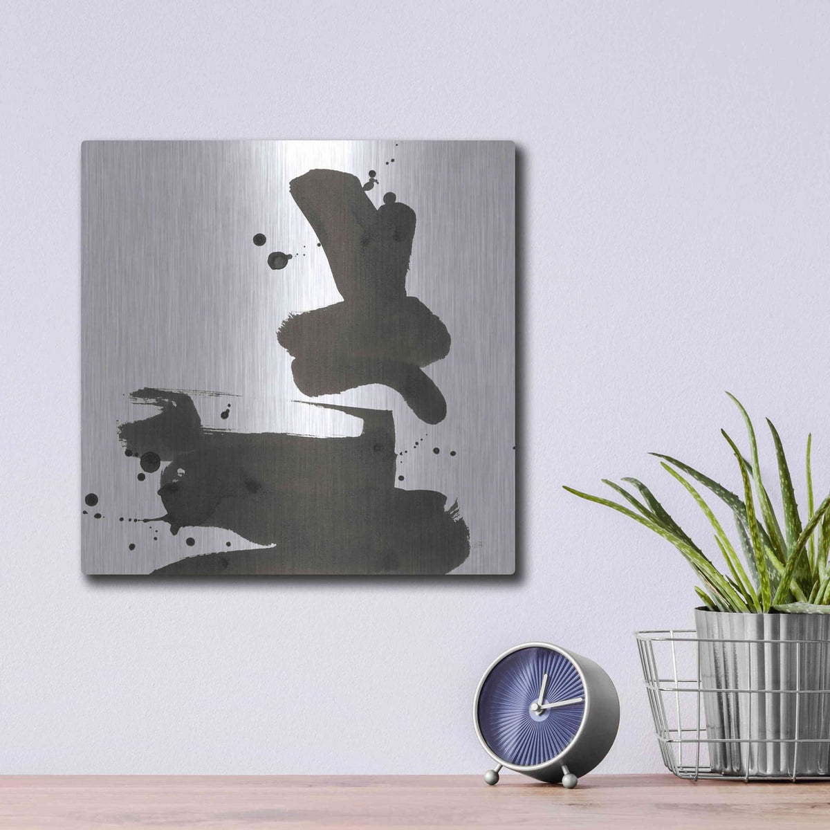 'Ink Drops III' by Chris Paschke – Metal Wall Art, 12x12 room view