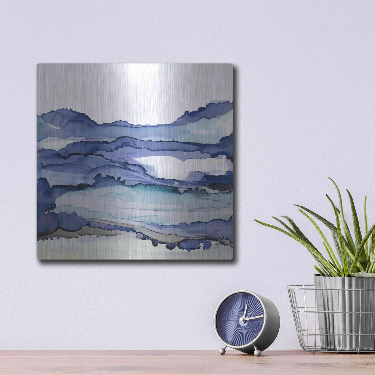 'Bluescape II' by Chris Paschke – Metal Wall Art, 12x12 room view