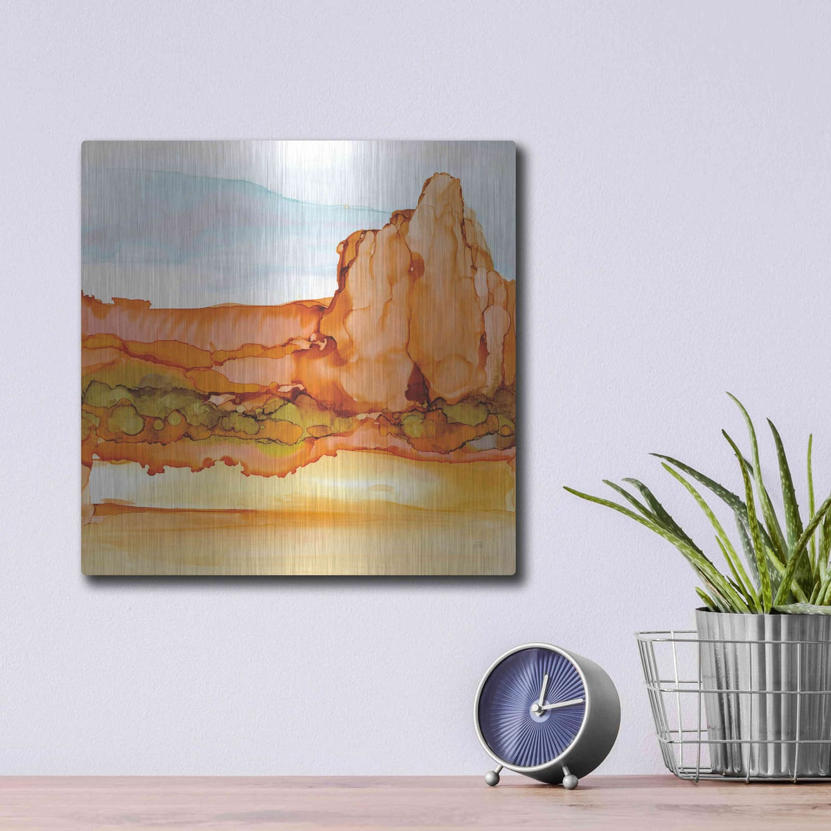 'Desertscape VII' by Chris Paschke – Metal Wall Art, 12x12 room view