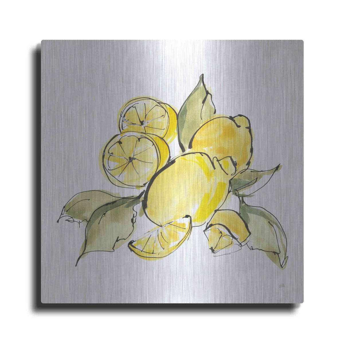 'Lemon Still Life III' by Chris Paschke – Metal Wall Art