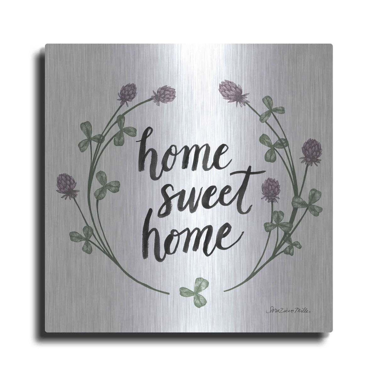 'Happy to Bee Home Words I' by Sara Zieve Miller – Metal Wall Art