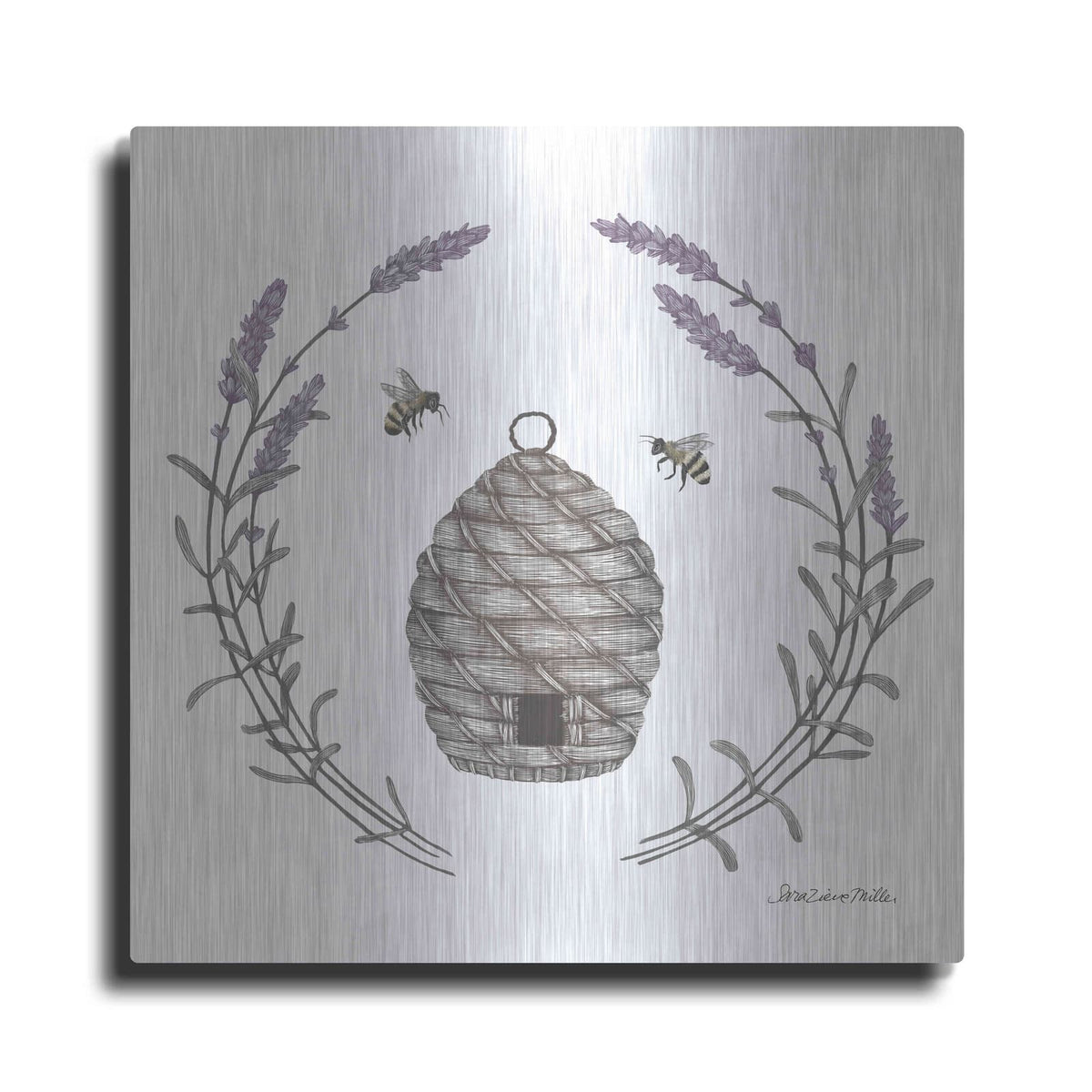 'Happy to Bee Home II' by Sara Zieve Miller – Metal Wall Art