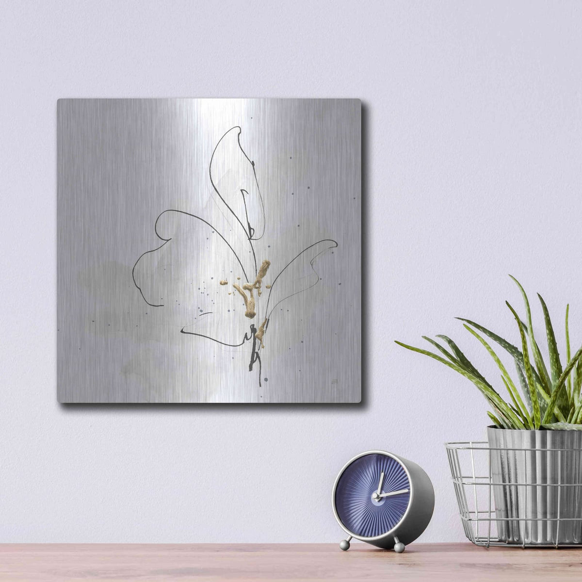 'Cool Gray V' by Chris Paschke – Metal Wall Art, 12x12 room view