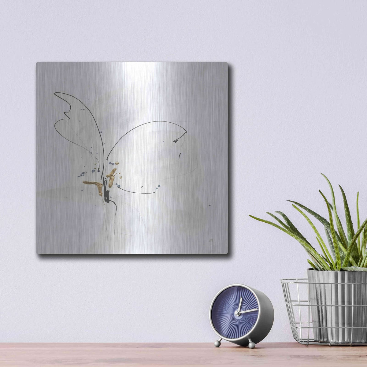 'Cool Gray VI' by Chris Paschke – Metal Wall Art, 12x12 room view