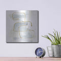 'Cool Gray Gold I' by Chris Paschke – Metal Wall Art, 12x12 room view
