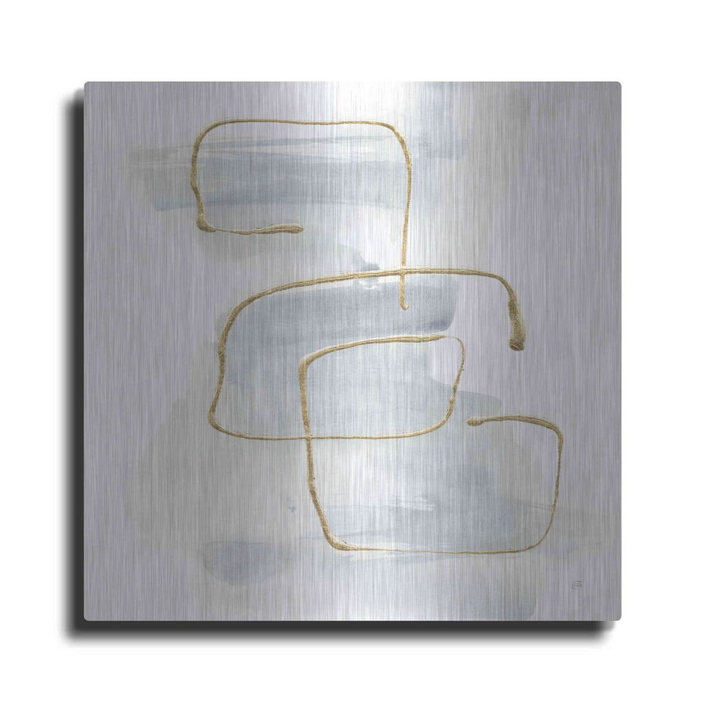 'Cool Gray Gold I' by Chris Paschke – Metal Wall Art