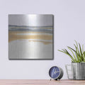 'Beige and Gold I' by Chris Paschke – Metal Wall Art, 12x12 room view