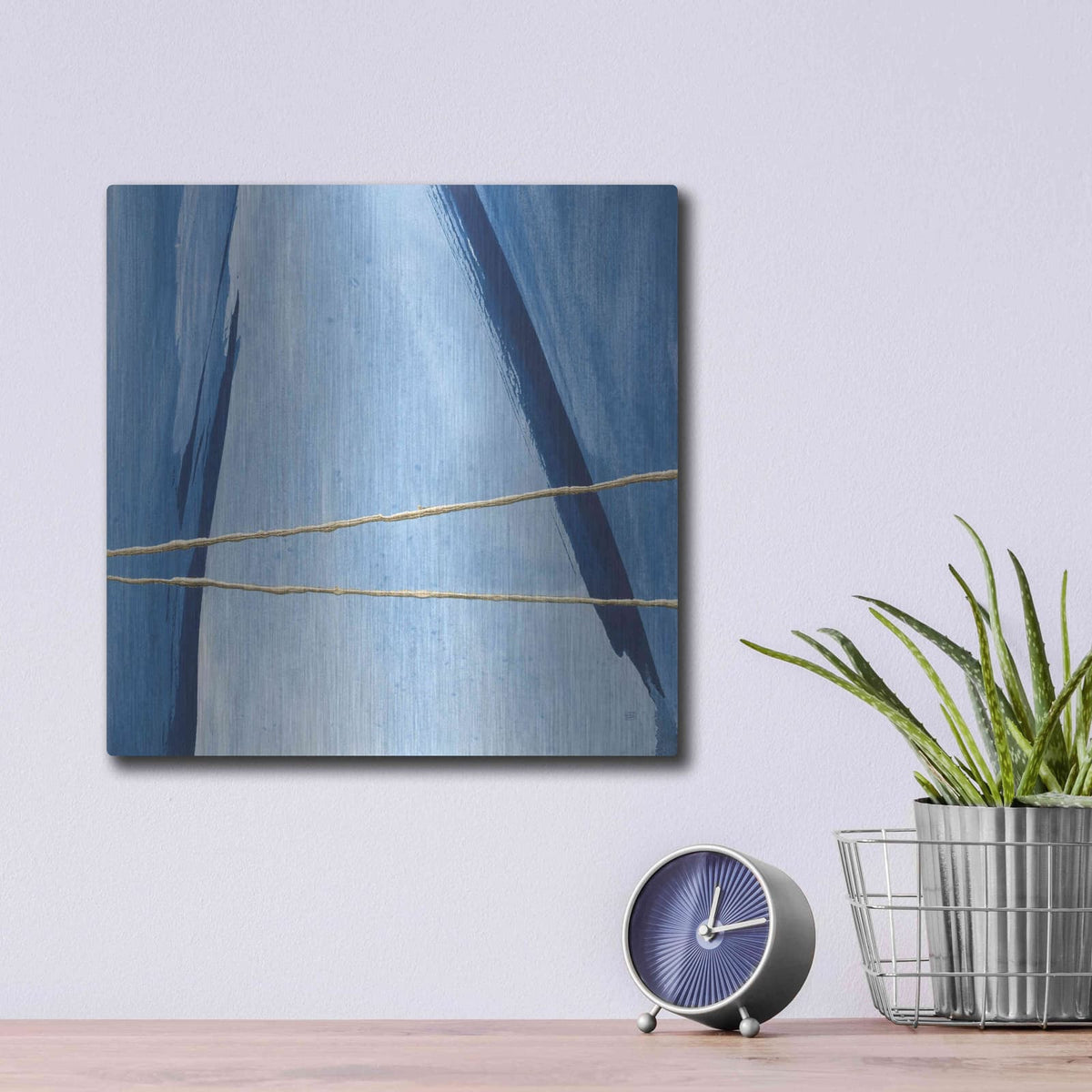 'Geometrics IV' by Chris Paschke – Metal Wall Art, 12x12 room view