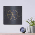 'Gold Sand Dollar I' by Chris Paschke – Metal Wall Art, 12x12 room view