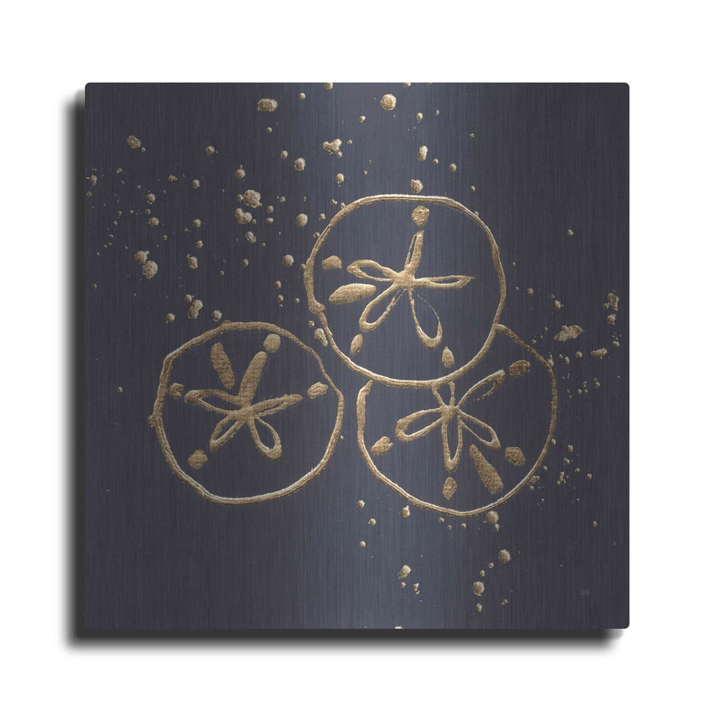 'Gold Sand Dollar II' by Chris Paschke – Metal Wall Art