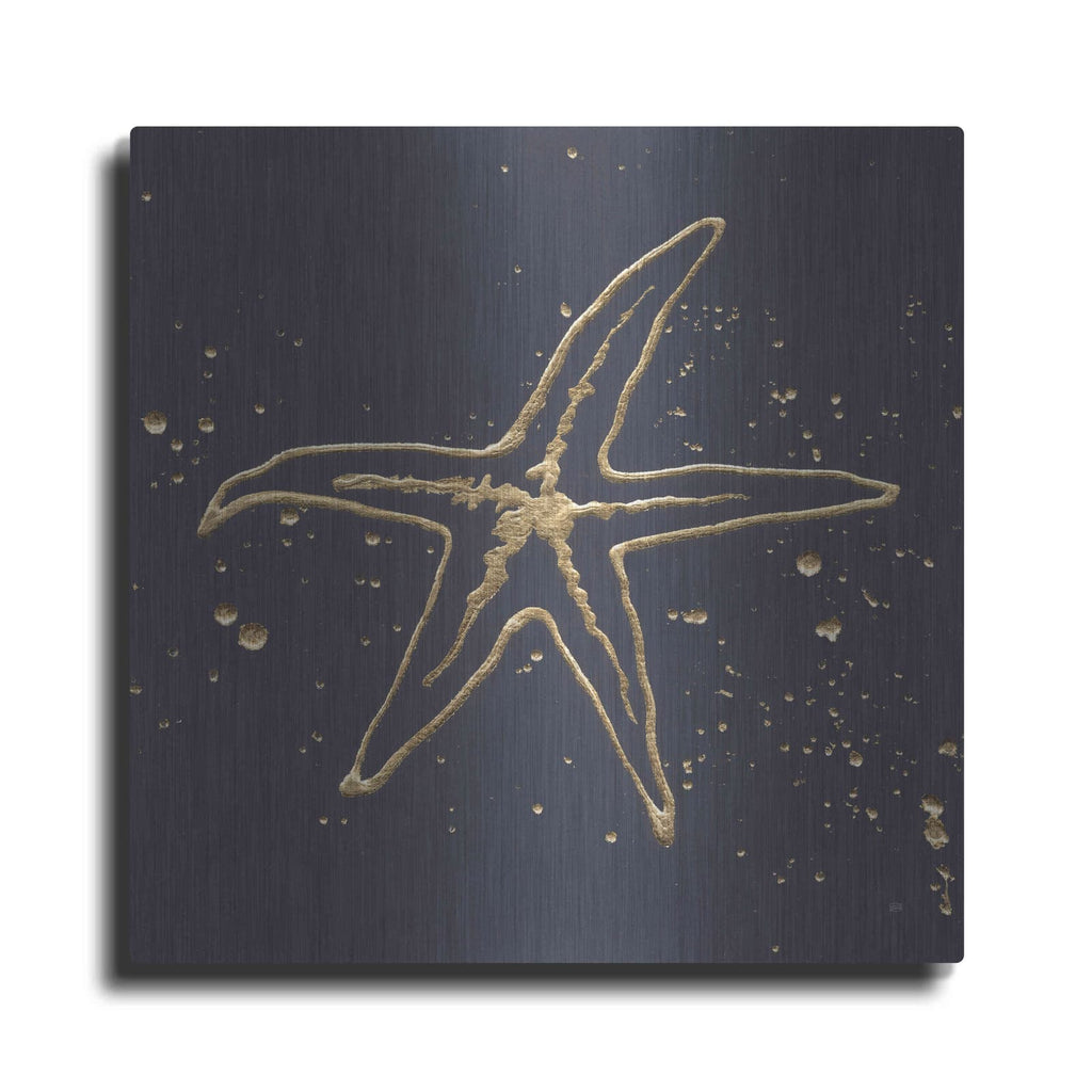 'Gold Starfish I' by Chris Paschke – Metal Wall Art