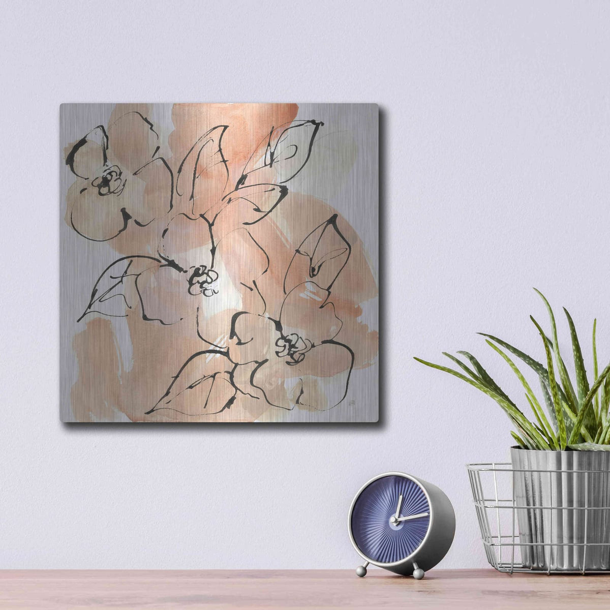 'Terracotta Neutrals II' by Chris Paschke – Metal Wall Art, 12x12 room view