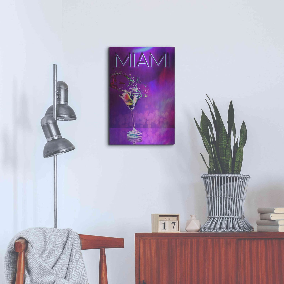 'Miami Party Night' by Andrea Haase – Metal Wall Art, 16x24 room view