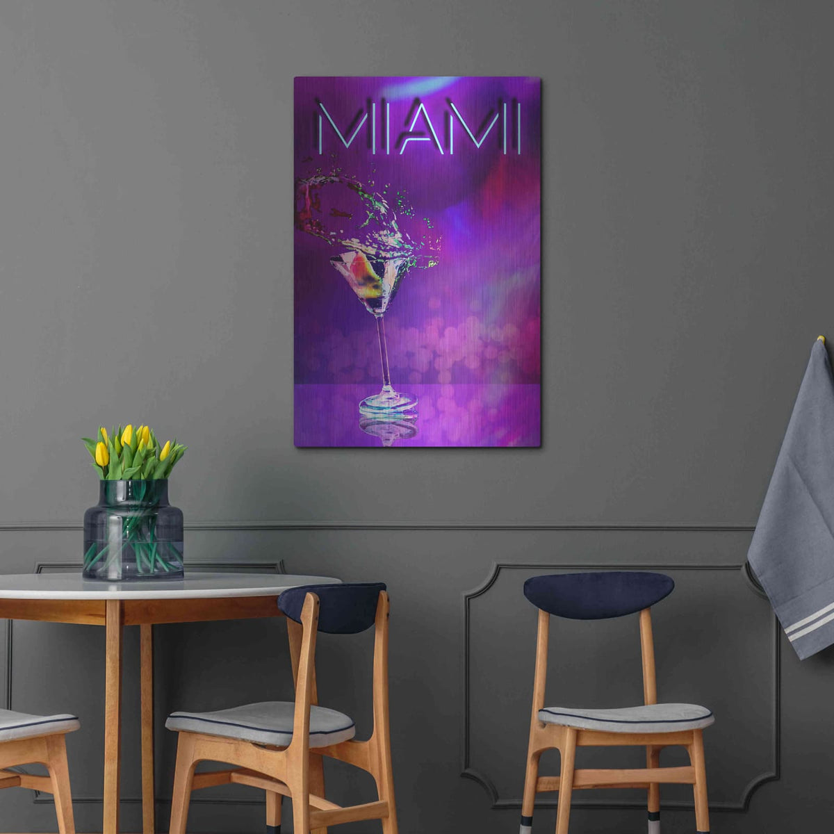 'Miami Party Night' by Andrea Haase – Metal Wall Art, 24x36 room view