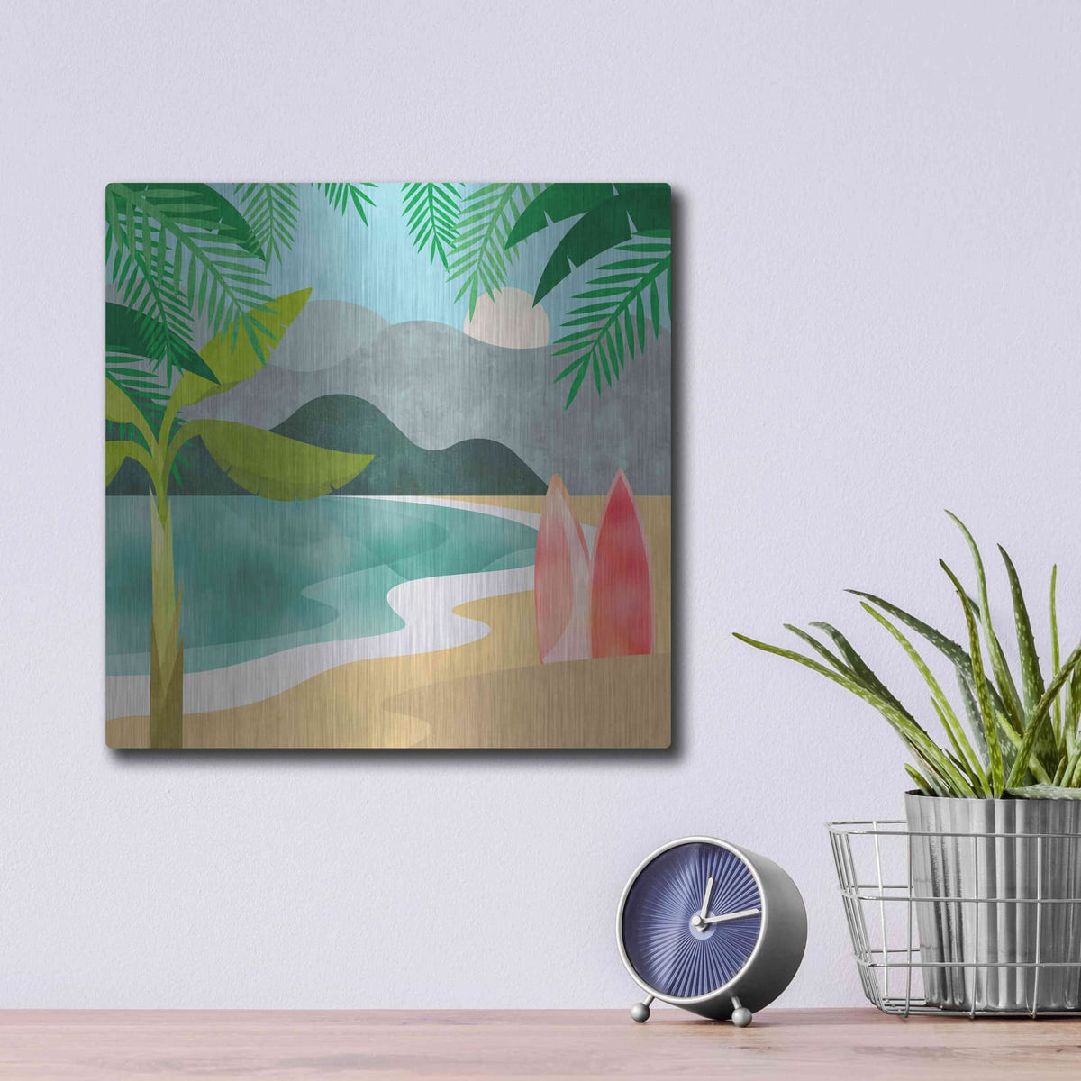 'Secret Surf Spot' by Andrea Haase – Metal Wall Art, 12x12 room view