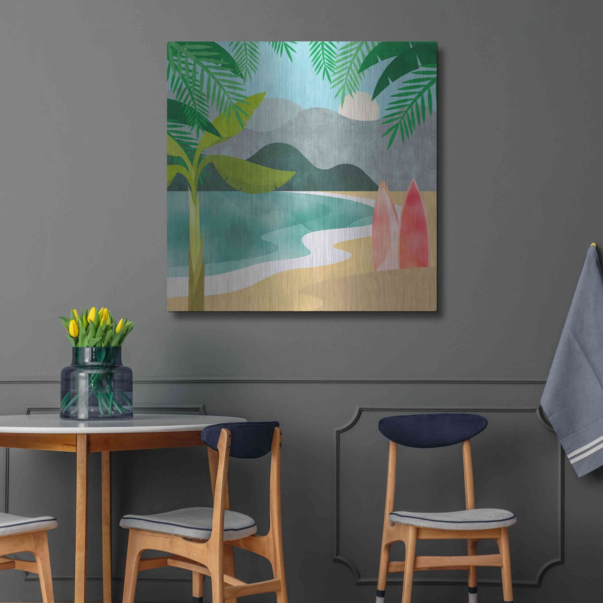 'Secret Surf Spot' by Andrea Haase – Metal Wall Art, 36x36 room view