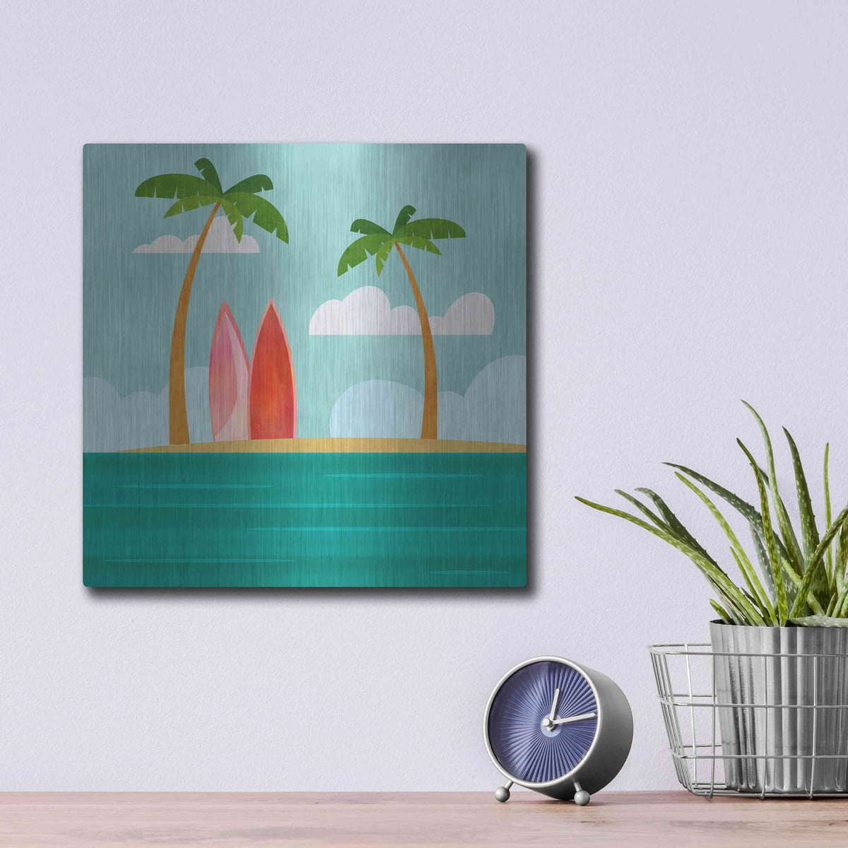 'Caribbean Surf Spot' by Andrea Haase – Metal Wall Art, 12x12 room view
