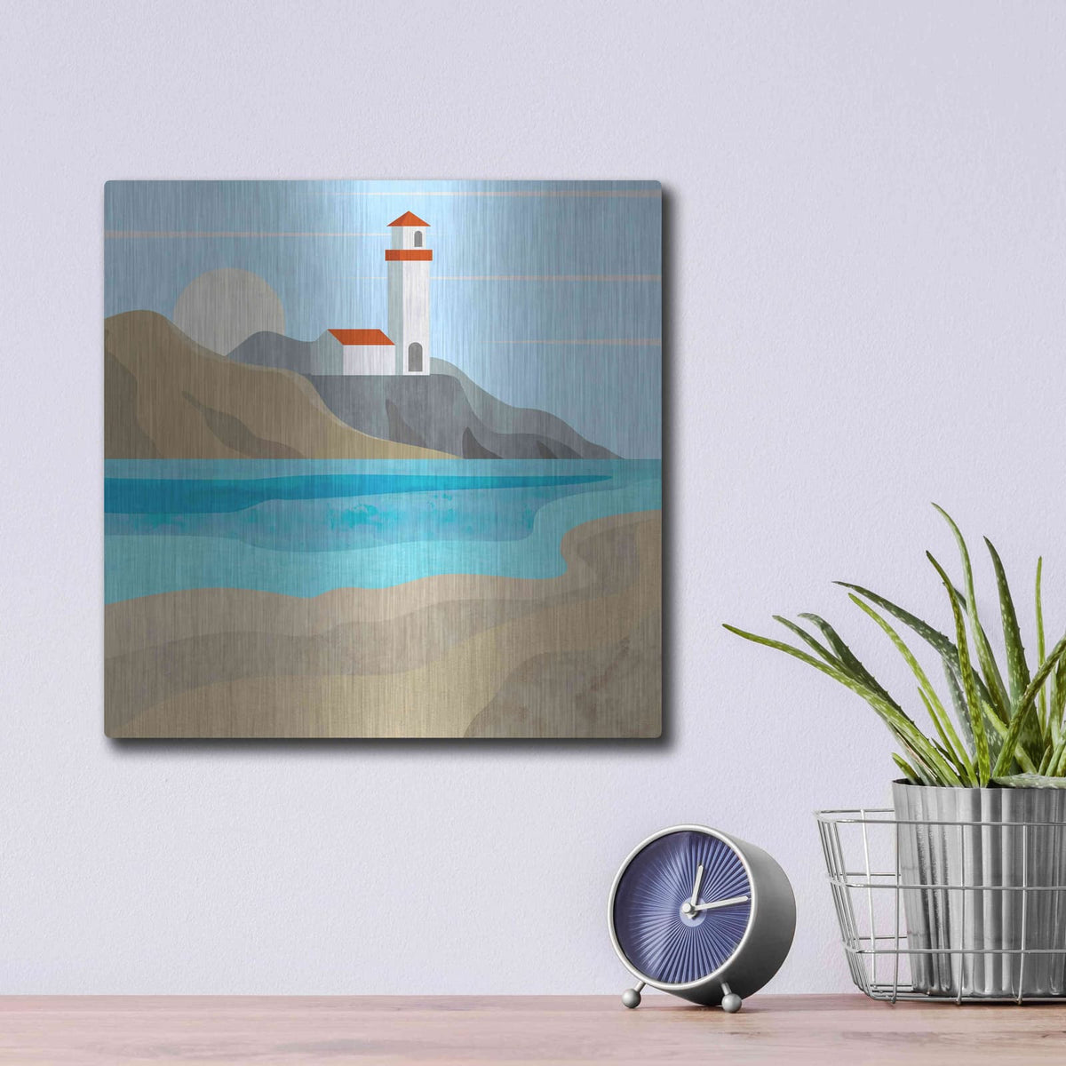 'East End Lighthouse' by Andrea Haase – Metal Wall Art, 12x12 room view