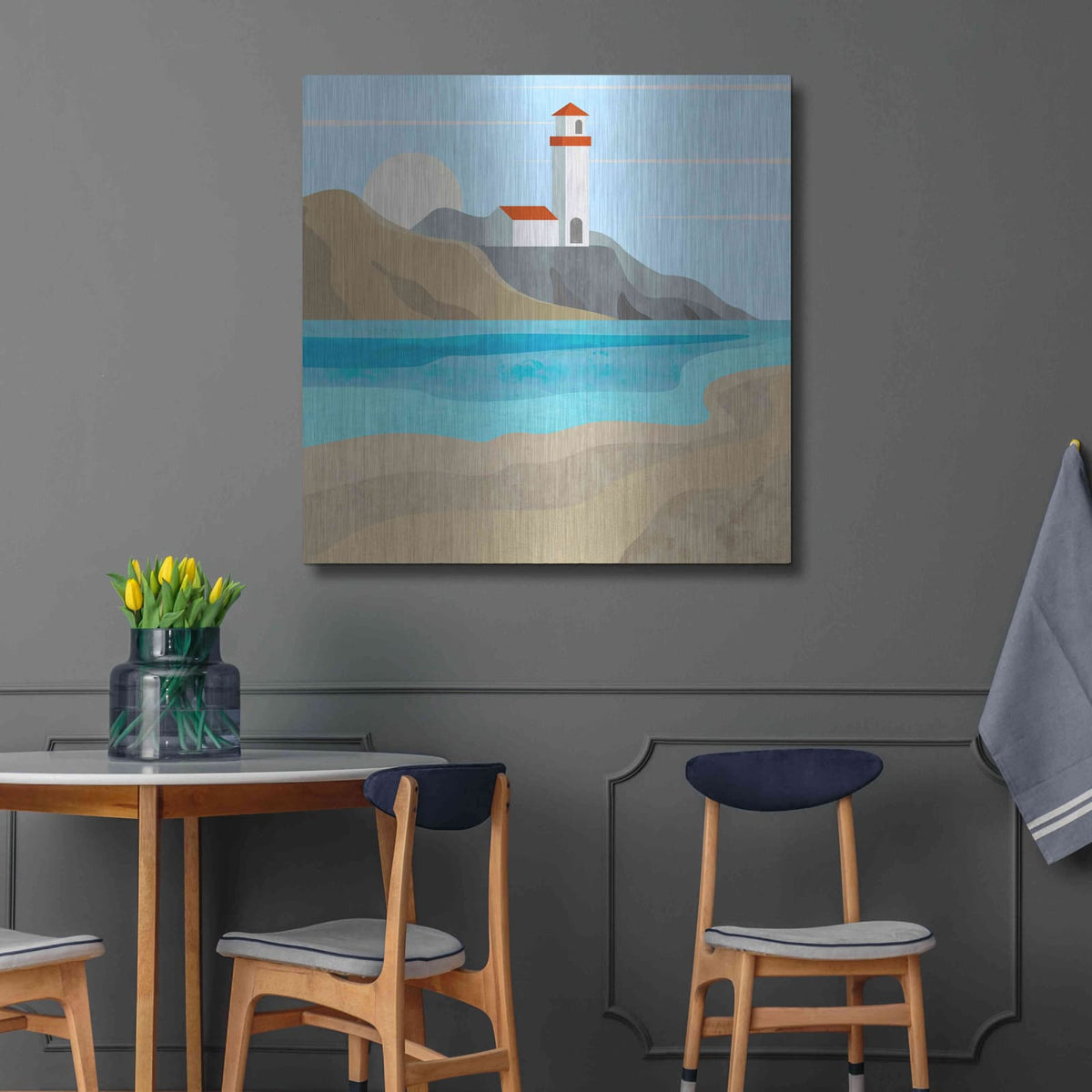 'East End Lighthouse' by Andrea Haase – Metal Wall Art, 36x36 room view