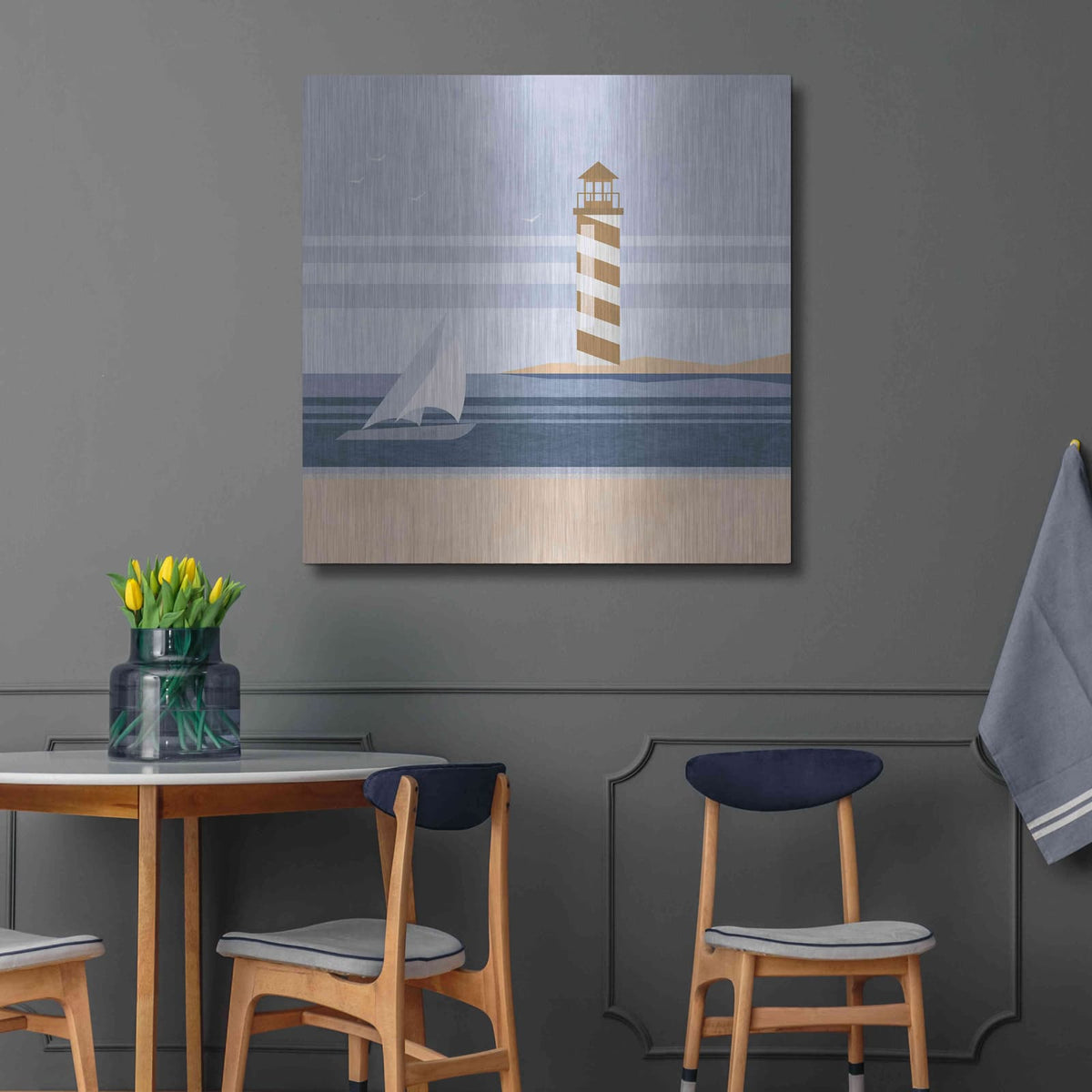 'cape Cod Lighthouse' by Andrea Haase – Metal Wall Art, 36x36 room view