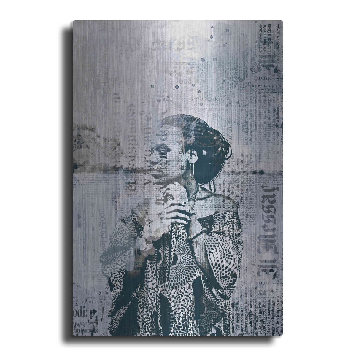 'Los Angeles City Girl Blue Grey' by Andrea Haase – Metal Wall Art