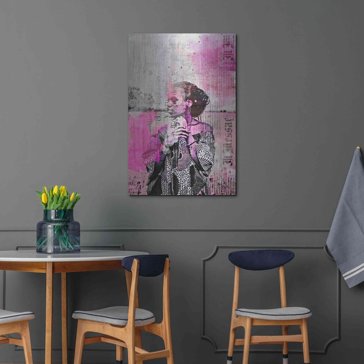'Los Angeles City Girl Pink' by Andrea Haase – Metal Wall Art, 24x36 room view