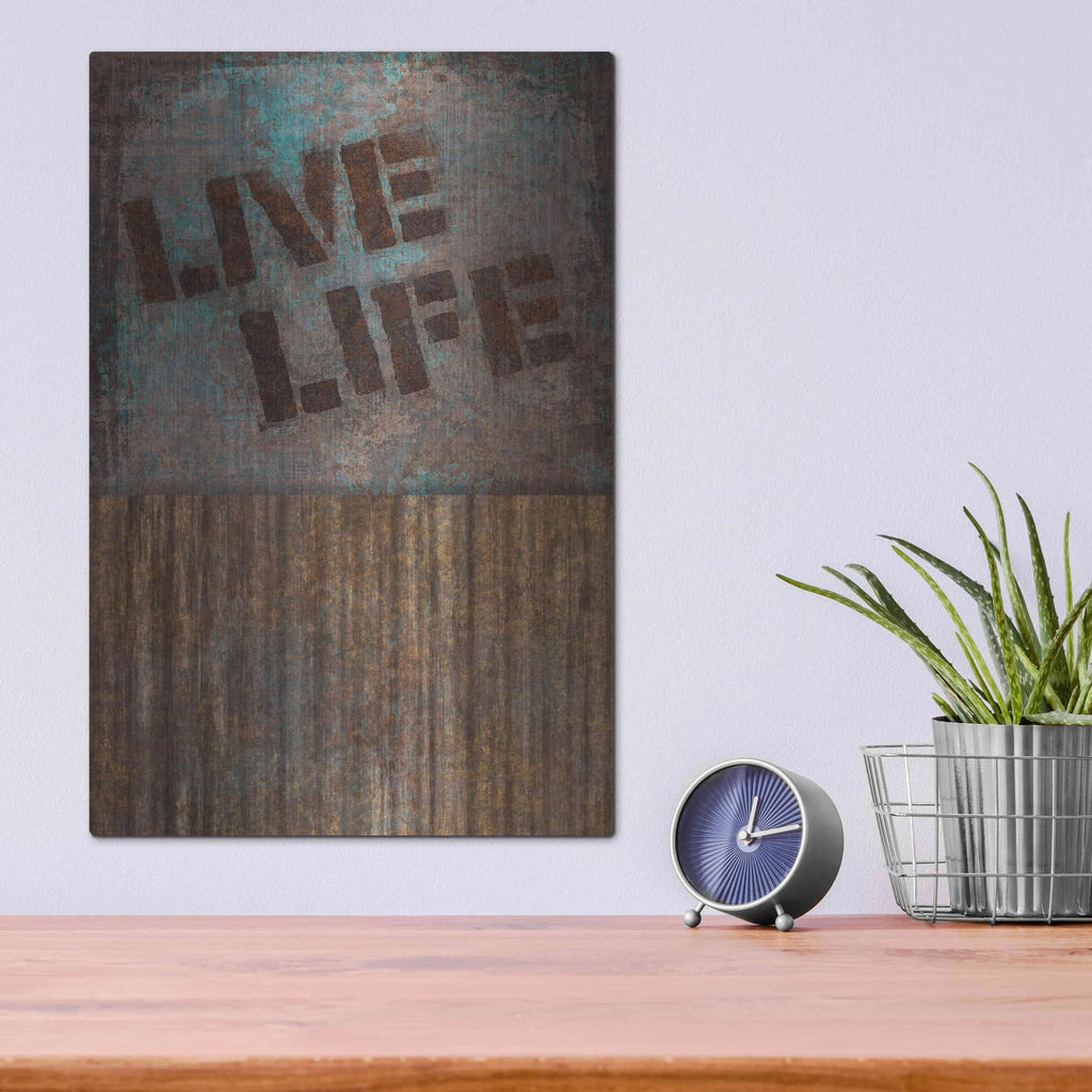 'Live Life' by Andrea Haase – Metal Wall Art, 12x16 room view