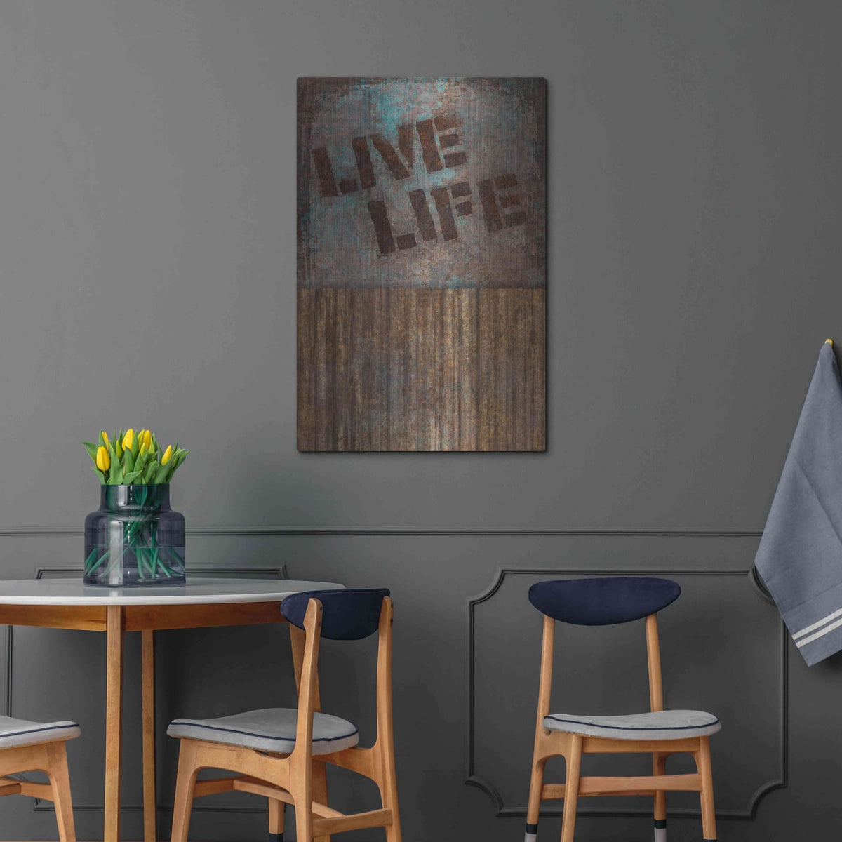 'Live Life' by Andrea Haase – Metal Wall Art, 24x36 room view