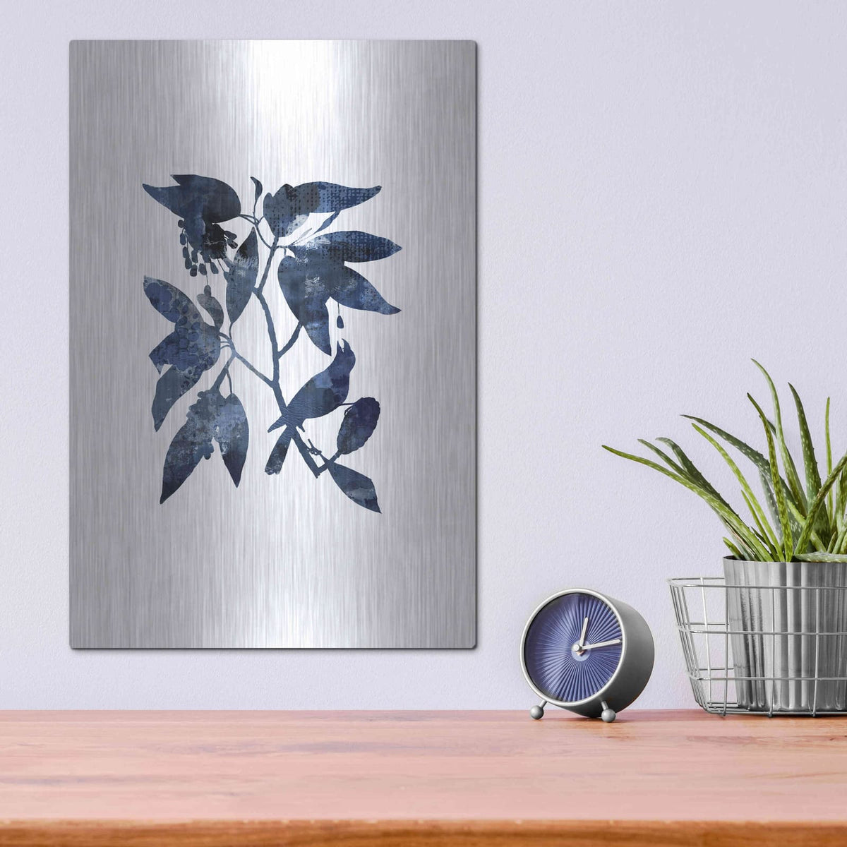 'Blue Night Bird' by Andrea Haase – Metal Wall Art, 12x16 room view