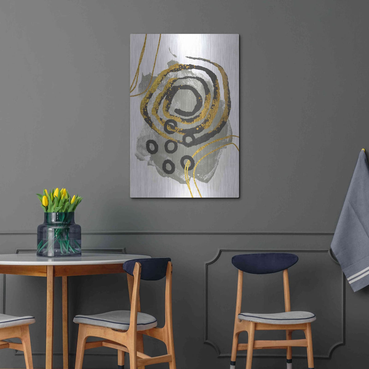 'Gold Meets Neutrals VI' by Andrea Haase – Metal Wall Art, 24x36 room view