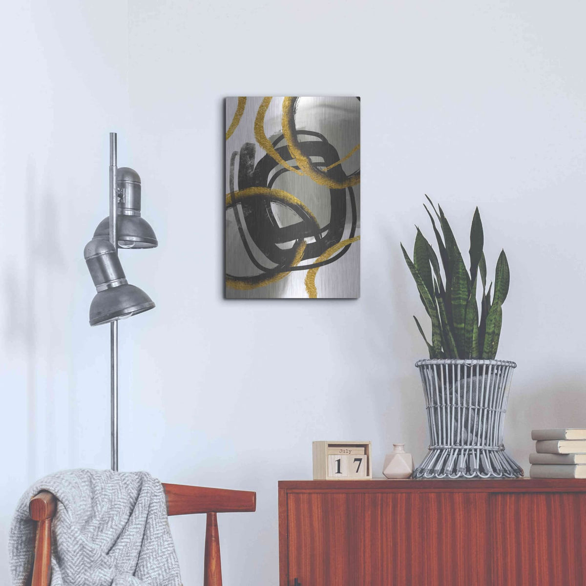 'Gold Meets Neutrals IV' by Andrea Haase – Metal Wall Art, 16x24 room view