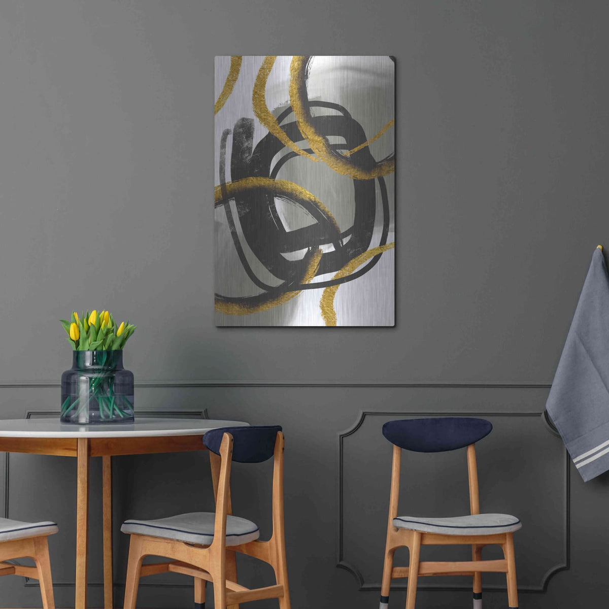 'Gold Meets Neutrals IV' by Andrea Haase – Metal Wall Art, 24x36 room view