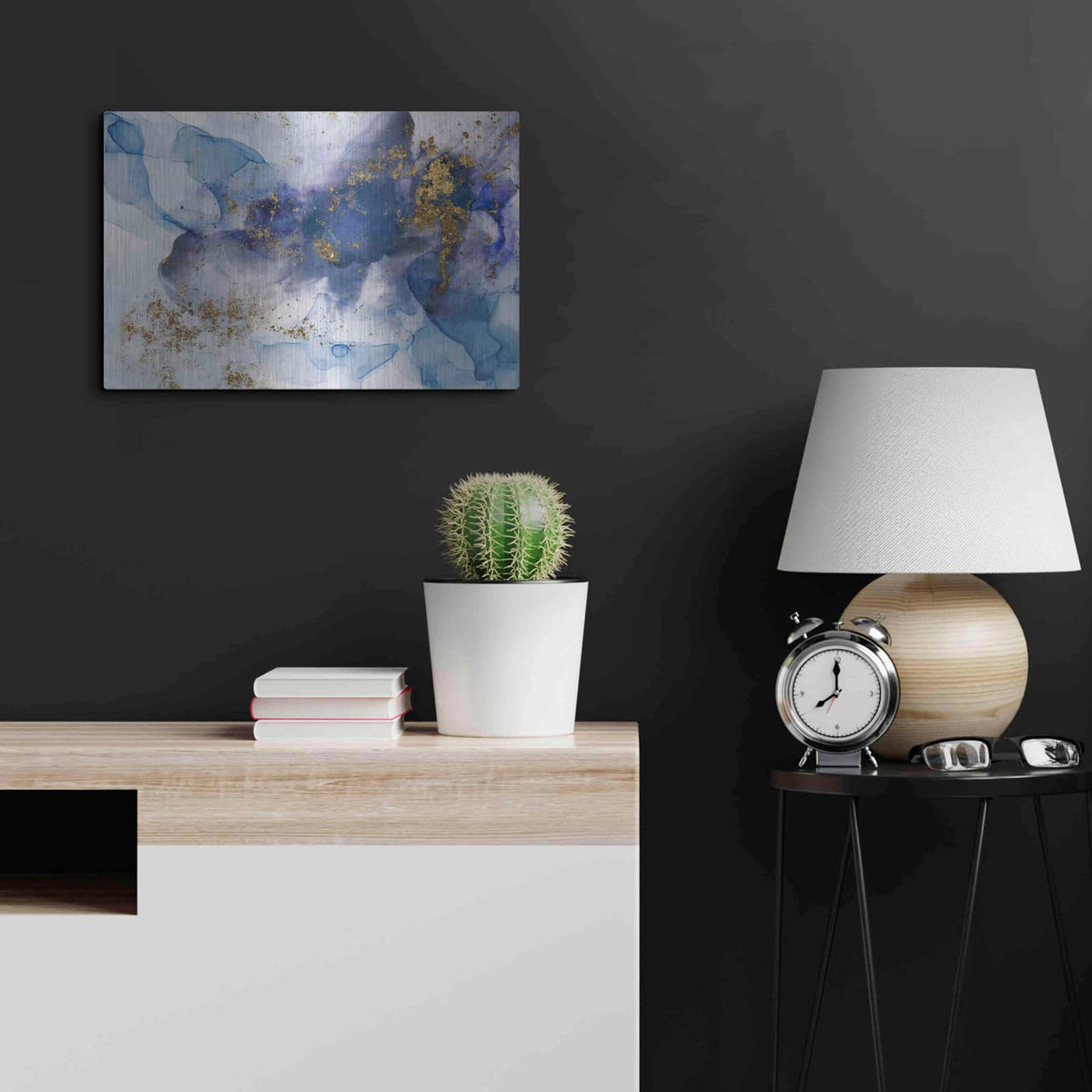 'Alcohol Ink Fantasy VI' by Andrea Haase – Metal Wall Art, 24x16 room view