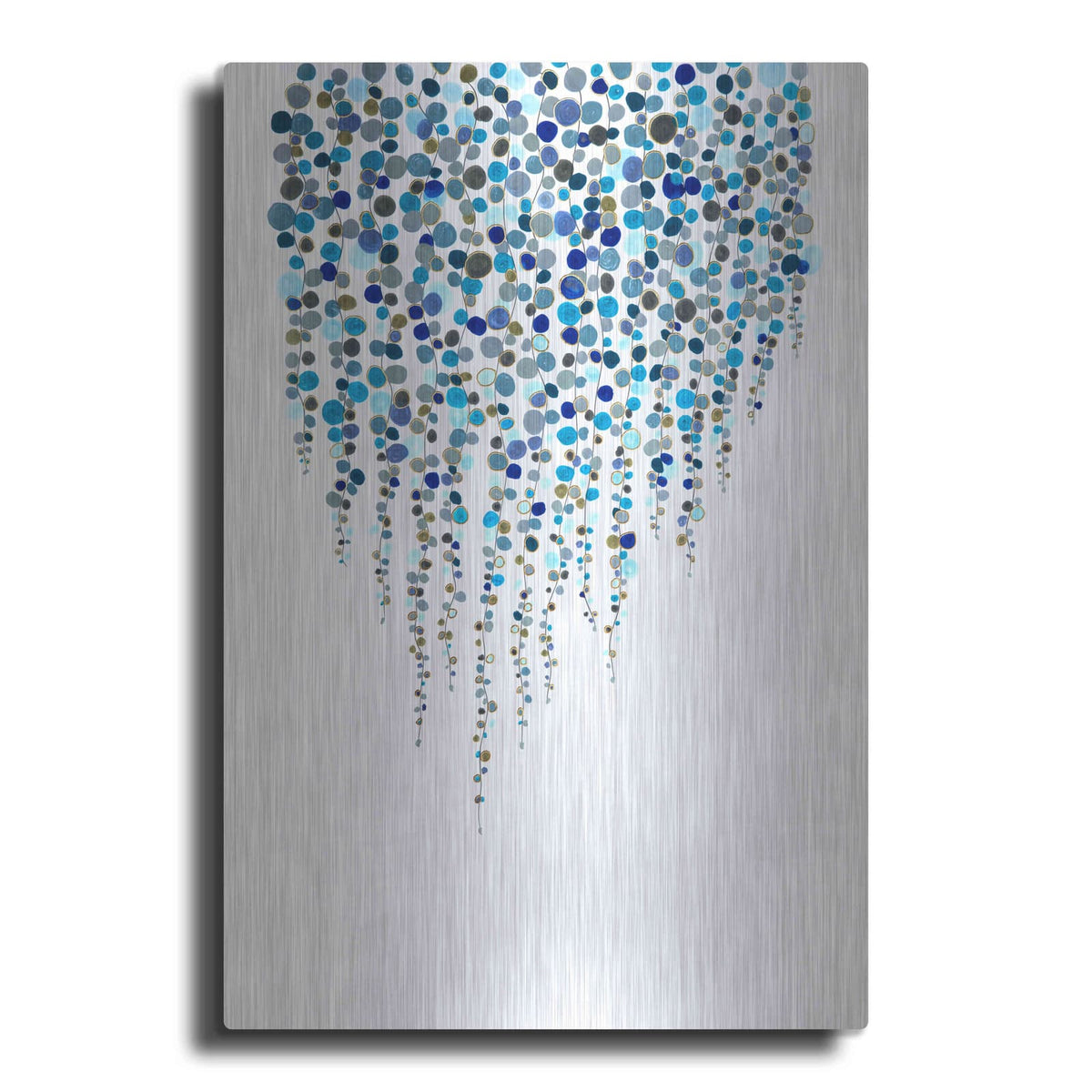 'Fancy Dots Blue' by Andrea Haase – Metal Wall Art